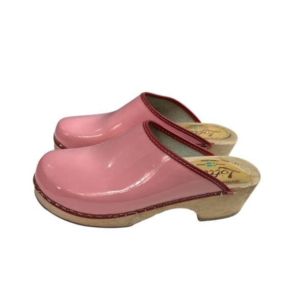 Lotta’s from Sweden Classic Retro Patent Leather Pink Clogs Size EU 37, US 6.5 - Picture 2 of 9